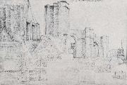 Albrecht Durer The Choir of the Great Church inbergen op zoom near the upper border oil